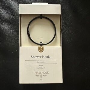 Threshold Black Rust-Resistant Shower Hooks